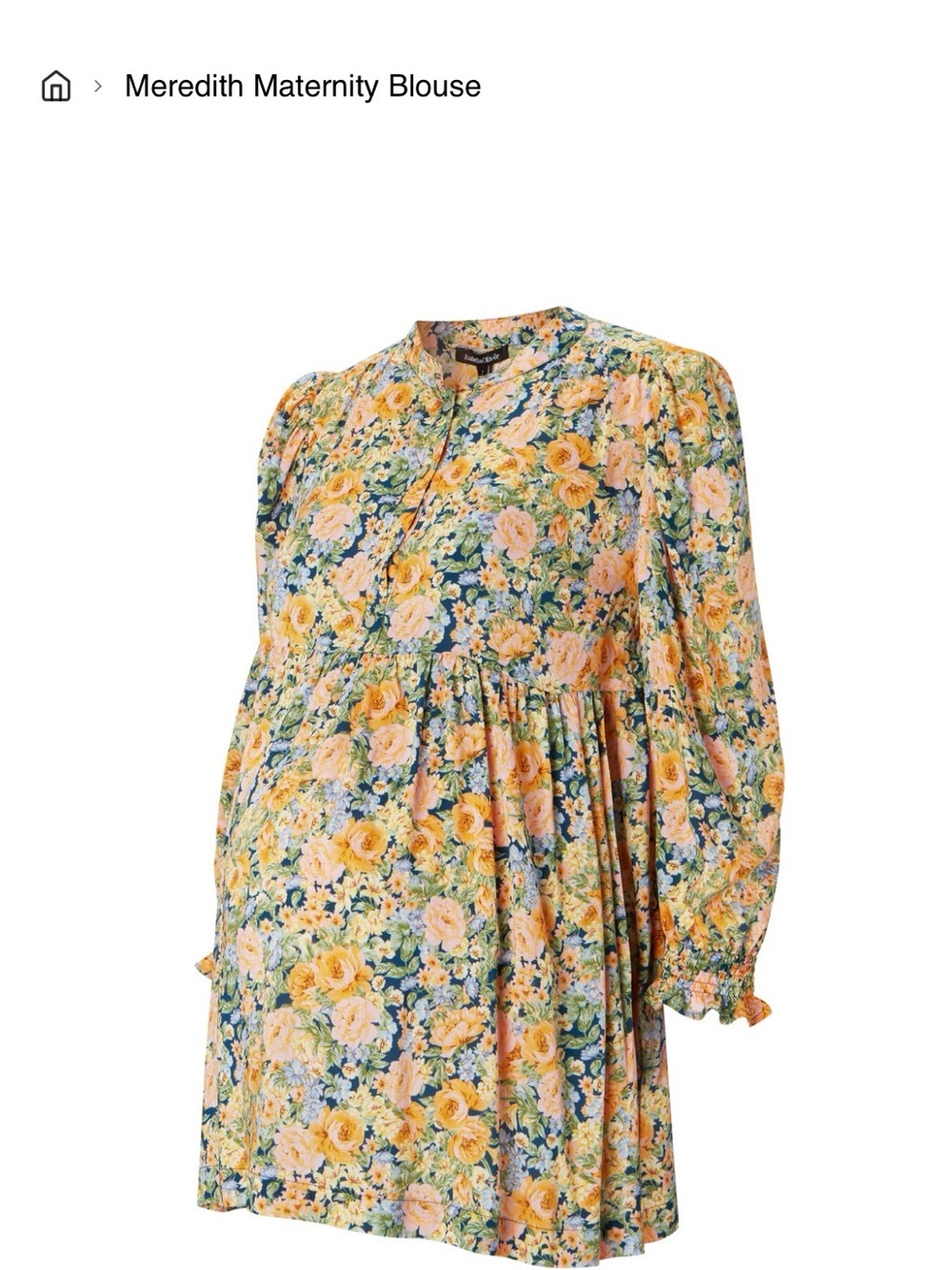 Isabella Oliver floral 3/4 sleeve Meredith blouse